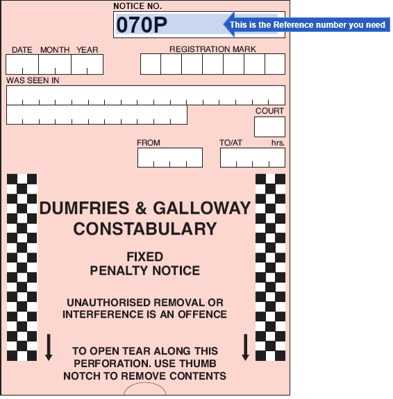 Example of Parking Ticket